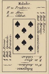 Read about Eight of Spades from the Petit Etteilla Cartomancy Deck