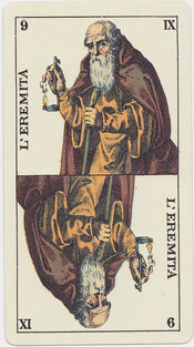 The Hermit from the Tarot Genoves Deck