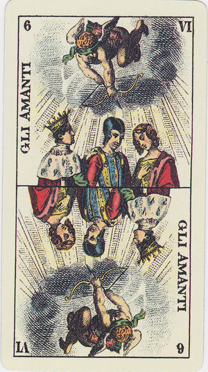 The Lovers from the Tarot Genoves Deck