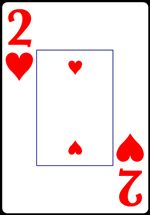 Two of Hearts from the Normal Playing Card Deck