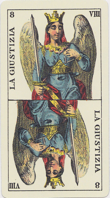 Justice from the Tarot Genoves Tarot Deck