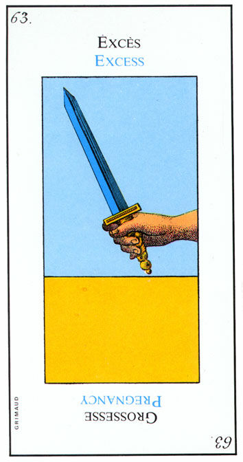 Ace of Swords from the Grand Etteilla Cartomancy Tarot Deck
