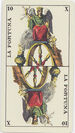 Wheel of Fortune from the Tarot Genoves Deck