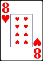 Eight of Hearts from the Normal Playing Card Deck
