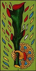 Ace of Clubs from the Marseilles Pattern Tarot Deck