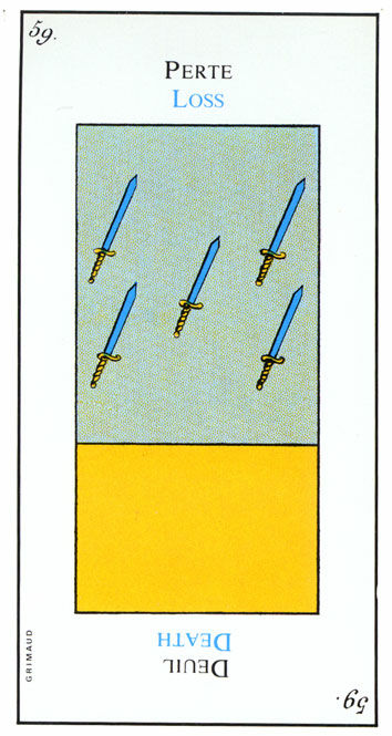 Five of Swords from the Grand Etteilla Cartomancy Tarot Deck