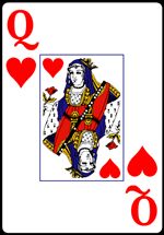 Queen of Hearts from the Normal Playing Card Deck