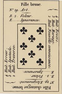 Read about Eight of Clubs from the Petit Etteilla Cartomancy Deck