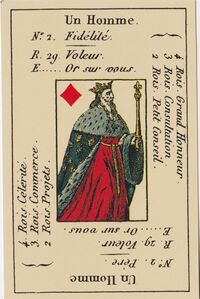 Read about King of Diamonds from the Petit Etteilla Cartomancy Deck