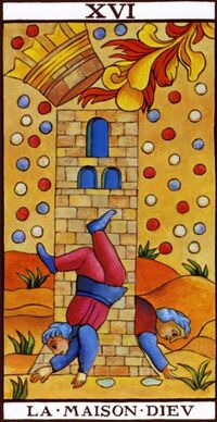 Read about The Tower from the Marseilles Pattern Tarot Deck