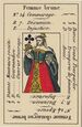 Queen of Clubs from the Petit Etteilla Cartomancy Deck