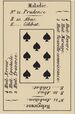 Eight of Spades from the Petit Etteilla Cartomancy Deck
