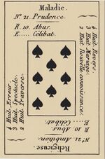 Eight of Spades from the Petit Etteilla Cartomancy Deck