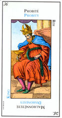 King of Cups from the Grand Etteilla Cartomancy Tarot Deck