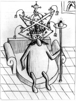 King of Hats from the Uncarrot Tarot Deck