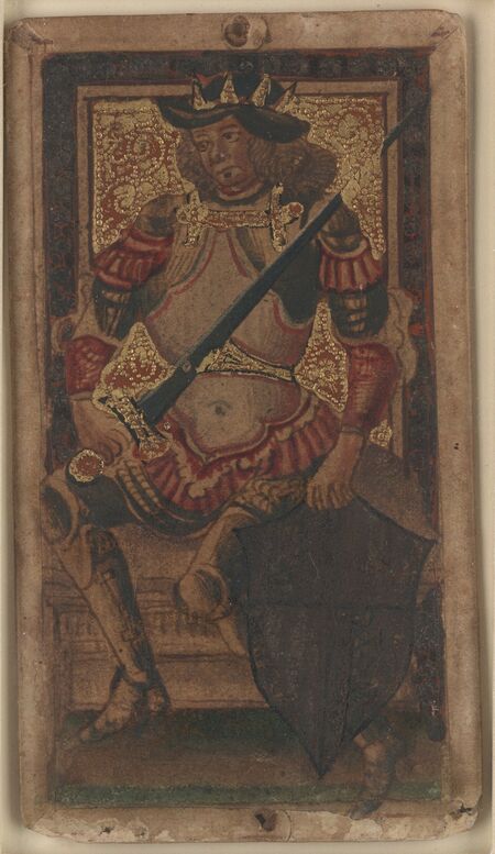 King of Swords from the Ercole I d'Este Tarot Deck Fragment Deck