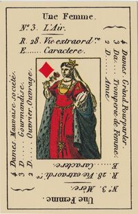 Read about Queen of Diamonds from the Petit Etteilla Cartomancy Deck