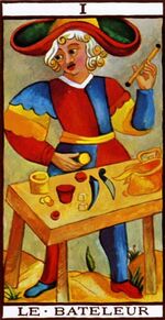 The Magician from the Marseilles Pattern Tarot Deck