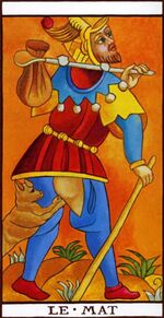 The Fool from the Marseilles Pattern Tarot Deck