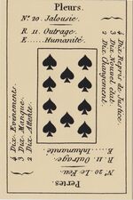 Ten of Spades from the Petit Etteilla Cartomancy Deck