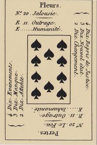 Read about Ten of Spades from the Petit Etteilla Cartomancy Deck