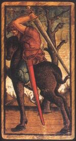 Knight of Swords from the Sola Busca Tarot Deck