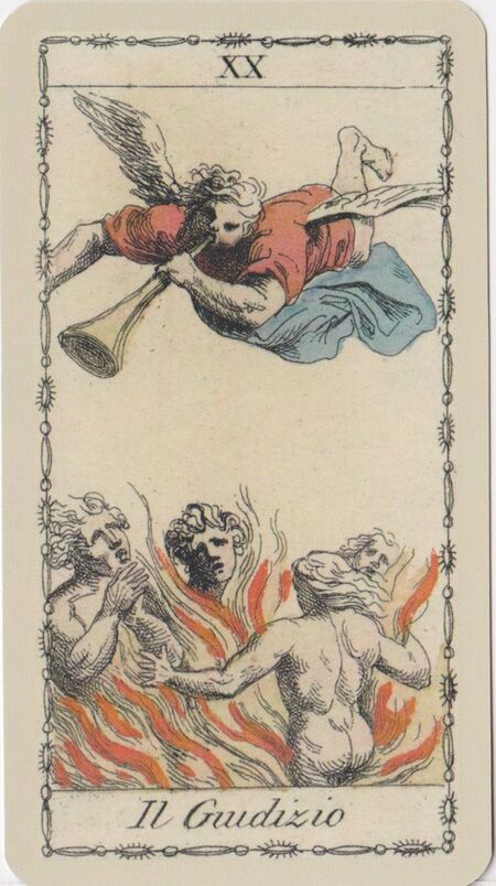Judgement from the Ancient Tarot of Lombardy Tarot Deck