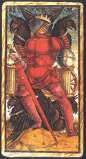 King of Swords from the Sola Busca Tarot Deck