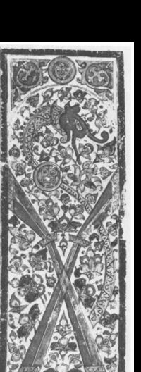 Five of Polo Sticks from the Mamluk Turkish Playing Card Deck Fragment Deck