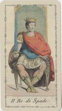 Read about King of Swords from the Ancient Tarot of Lombardy Deck