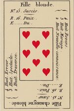 Eight of Hearts from the Petit Etteilla Cartomancy Deck