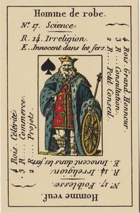 King of Spades from the Petit Etteilla Cartomancy Deck