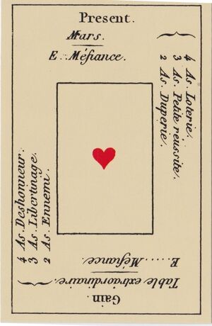 Ace of Hearts from the Petit Etteilla Cartomancy Deck
