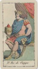 King of Cups from the Ancient Tarot of Lombardy Deck
