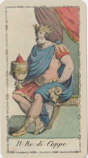 King of Cups from the Ancient Tarot of Lombardy Tarot Deck
