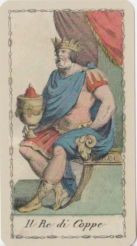 King of Cups from the Ancient Tarot of Lombardy Tarot Deck