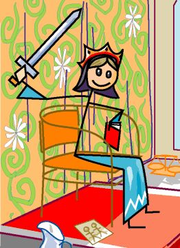 Queen of Swords from the Alleged Tarot Deck