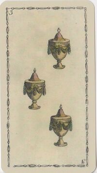 Read about Three of Cups from the Ancient Tarot of Lombardy Deck