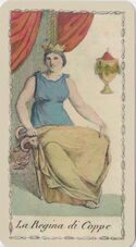 Queen of Cups from the Ancient Tarot of Lombardy Deck