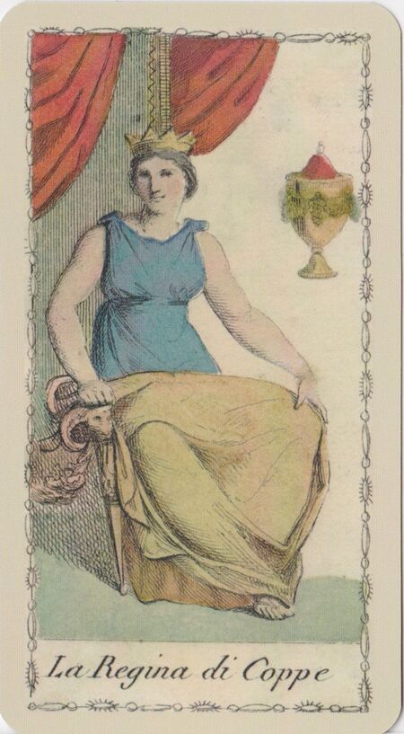Queen of Cups from the Ancient Tarot of Lombardy Deck