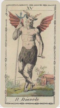 Read about The Devil from the Ancient Tarot of Lombardy Deck