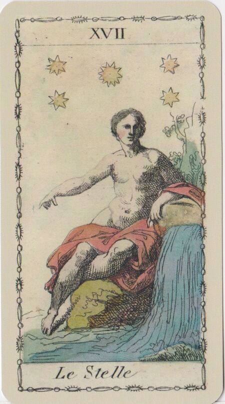 The Star from the Ancient Tarot of Lombardy Deck