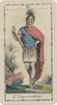 Read about The Emperor from the Ancient Tarot of Lombardy Deck