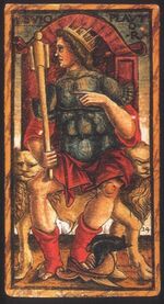 King of Wands from the Sola Busca Tarot Deck