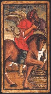 Knight of Cups from the Sola Busca Tarot Deck