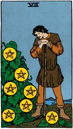 Seven of Pentacles from the Vivid Waite Smith Deck