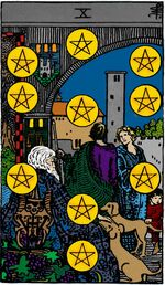 Ten of Pentacles from the Vivid Waite Smith Deck