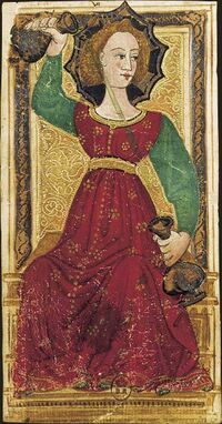 Temperance from the Medieval Tarocchi Deck Fragment Deck