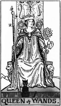 Read about Queen of Wands from the Waite Smith Tarot Deck