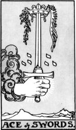 Ace of Swords from the Rider Waite Smith Tarot Deck